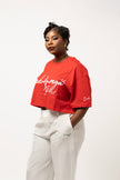 CROP TOP T-SHIRT EN COTON IMPRIMÉ CREKMONGA PARIS