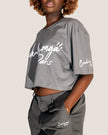 CROP TOP T-SHIRT EN COTON IMPRIMÉ CREKMONGA PARIS