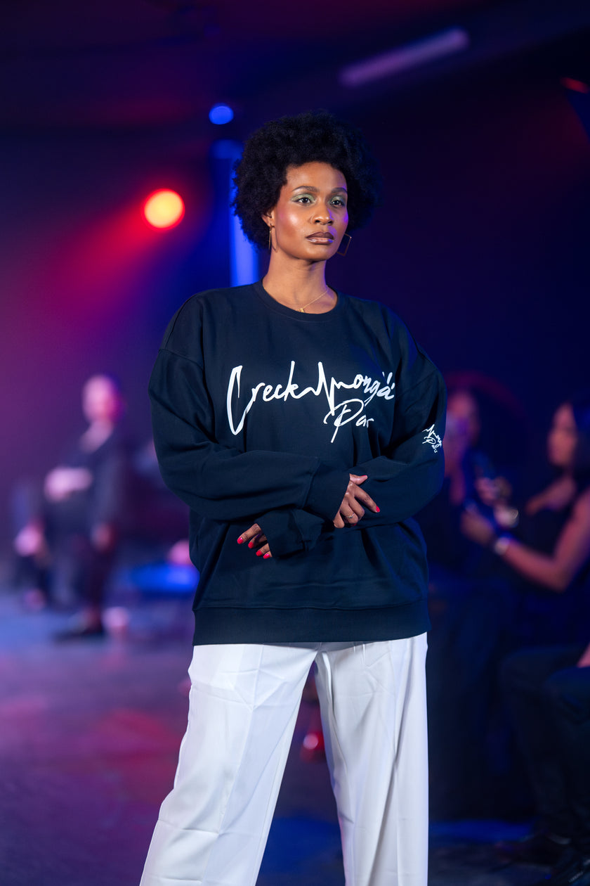 PULL OVERSIZE EN POLYESTER, IMPRIMÉ CREKMONGA PARIS