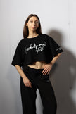 CROP TOP T-SHIRT EN COTON IMPRIMÉ CREKMONGA PARIS