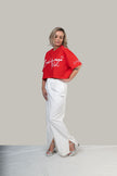 CROP TOP T-SHIRT EN COTON IMPRIMÉ CREKMONGA PARIS