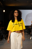 CROP TOP T-SHIRT EN COTON IMPRIMÉ CREKMONGA PARIS