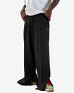 PANTALON HAUTE COUTURE EN POLYESTER IMPRIMÉ LOGO CREKMONGA PARIS, DEUX FENTES