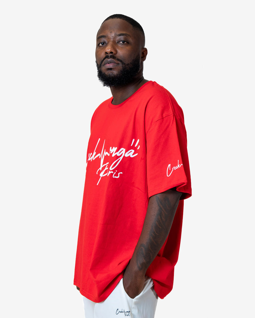 T-SHIRT OVERSIZE EN COTON IMPRIMÉ LOGO CREKMONGA PARIS