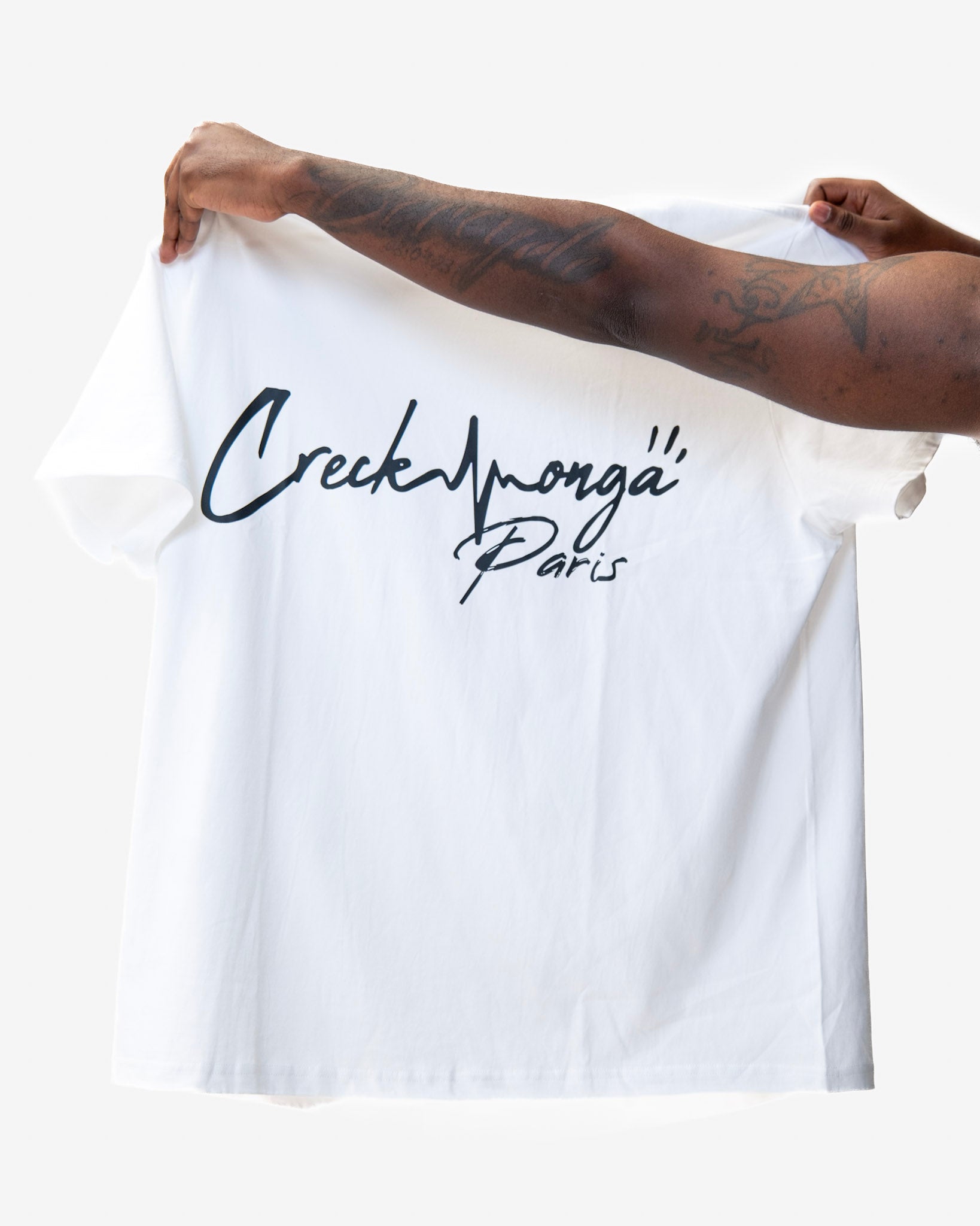 T-SHIRT OVERSIZE EN COTON IMPRIMÉ LOGO CREKMONGA PARIS